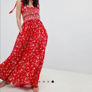 Free People Color My World Jumpsuit in Red